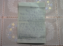 Letters From Home: from Anroulla’s brother during the 1974 war